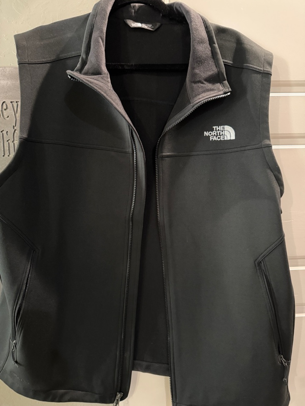 The North Face Black Men's Softshell Vest with Zip Pockets